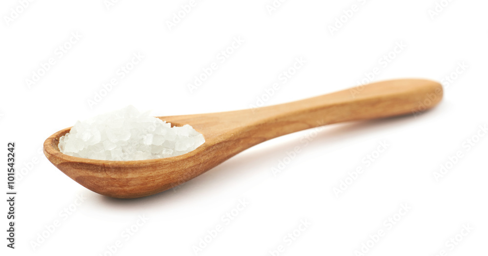 Wooden spoon of the rock salt Wooden spoon of the rock salt