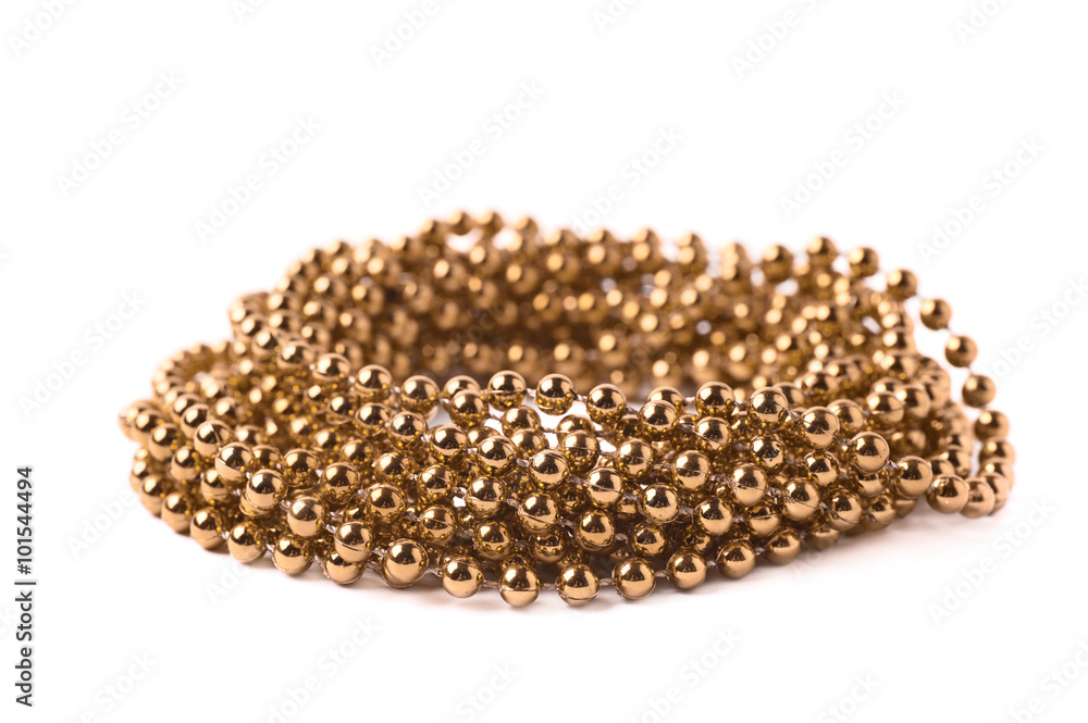Obraz premium Pile of beads garland thread isolated