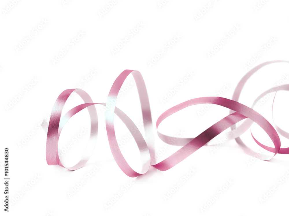 Curly and glossy ribbon isolated Curly and glossy ribbon isolated
