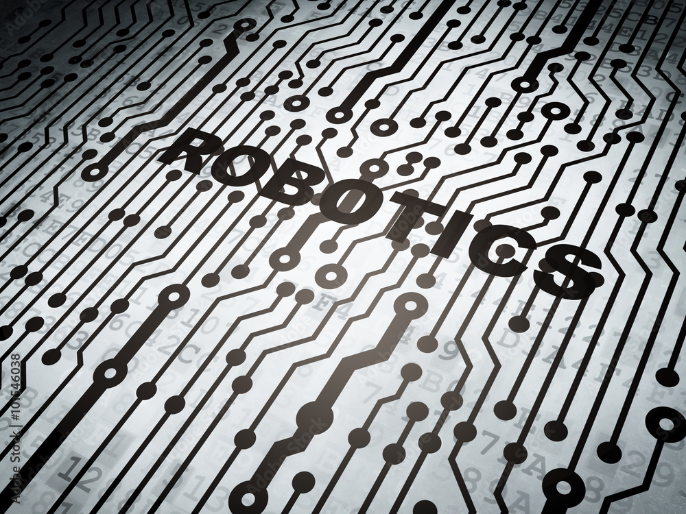 Fototapeta premium Science concept: circuit board with Robotics