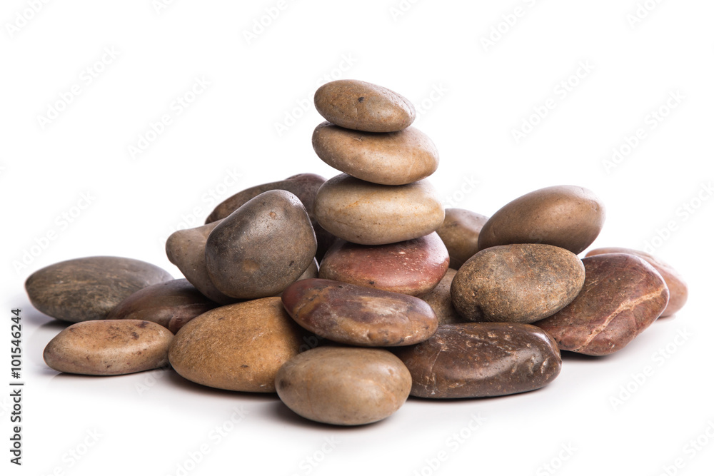 Fototapeta premium Stones on white background