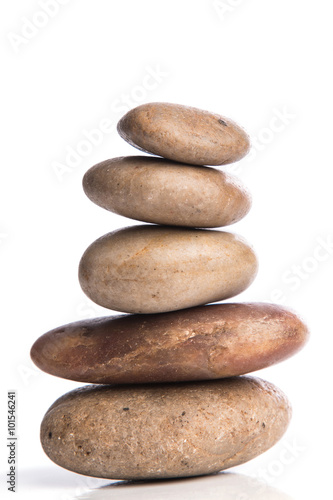 Stones on white background