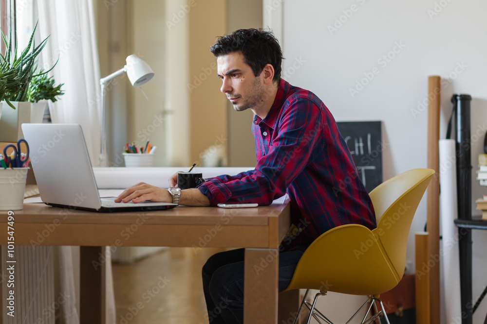 Architect working on a project Architect working on a project