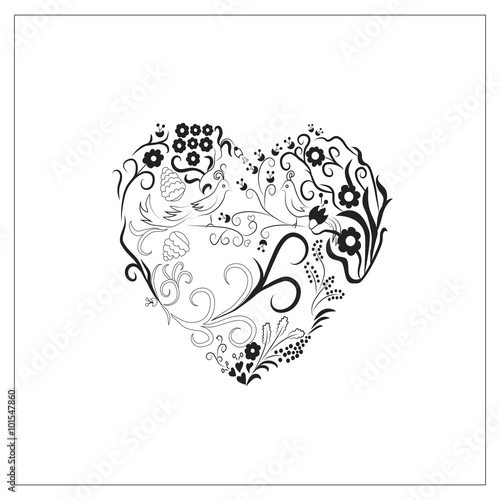 ornament in the shape of heart