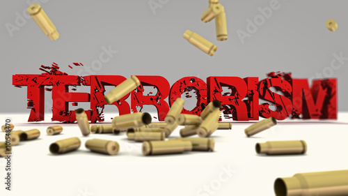 Terrorism 3d text concept photo