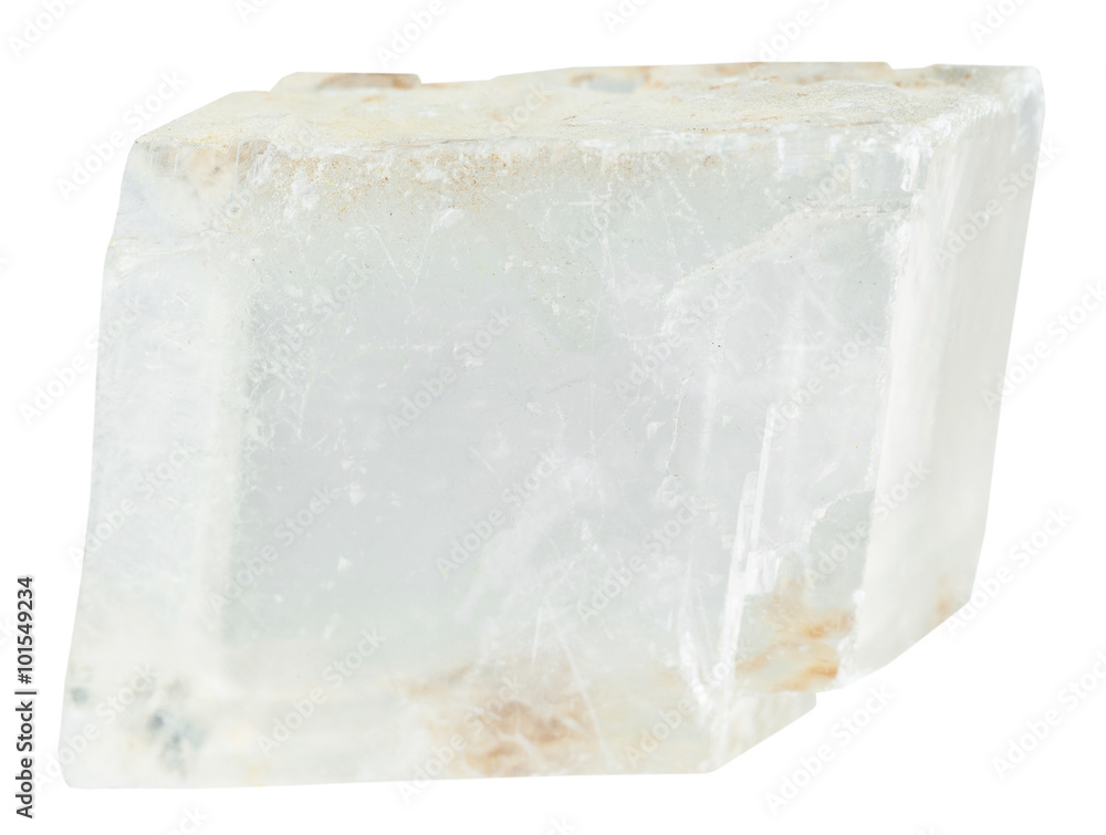 Fotografie transparent iceland spar mineral stone isolated