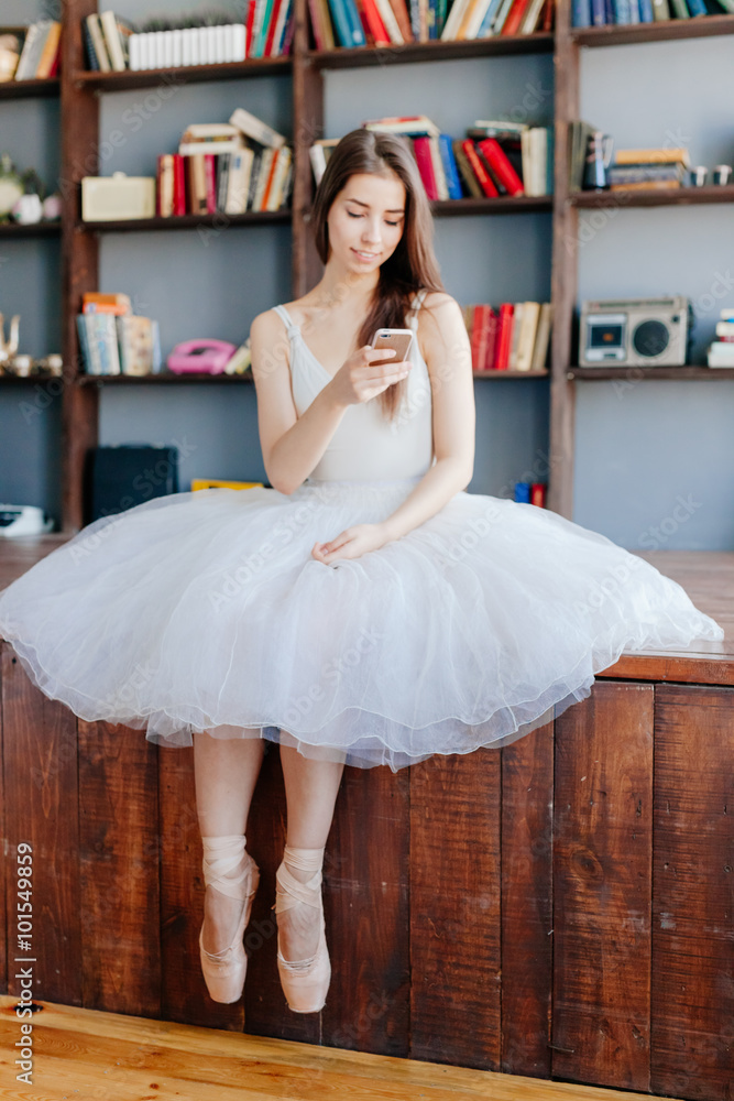 Naklejka premium beautiful Ballet dancer (ballerina) outdoors