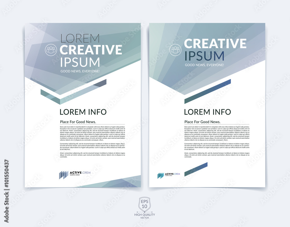 Business brochure, flyer and cover design layout template with l