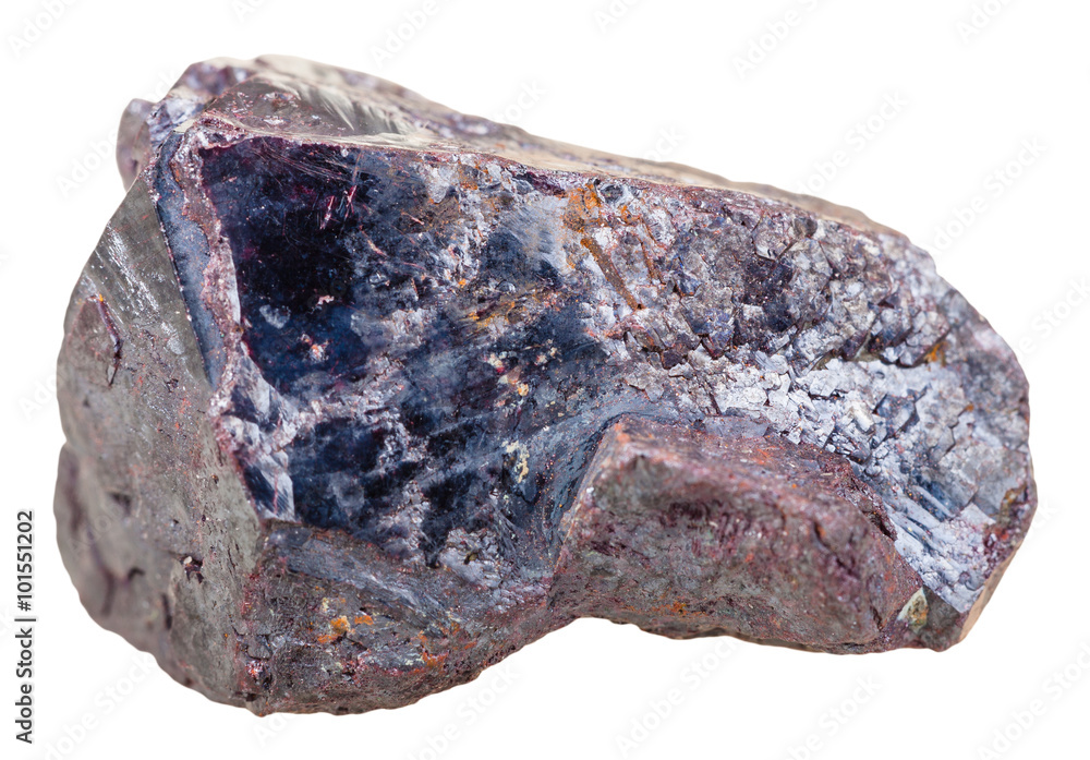 Cuprite mineral stone - copper ore isolated Cuprite mineral stone - copper ore isolated