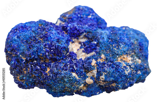 crystalline azurite mineral stone isolated photo