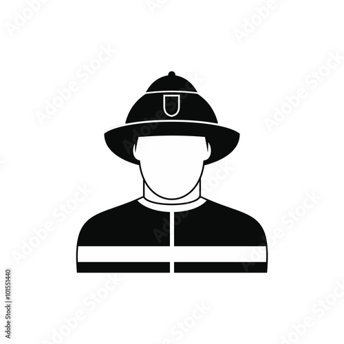 Fireman black simple icon