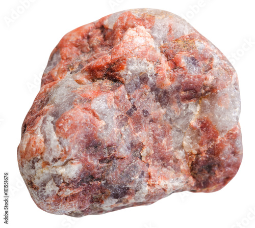 pebble from pegmatite rock natural mineral stone