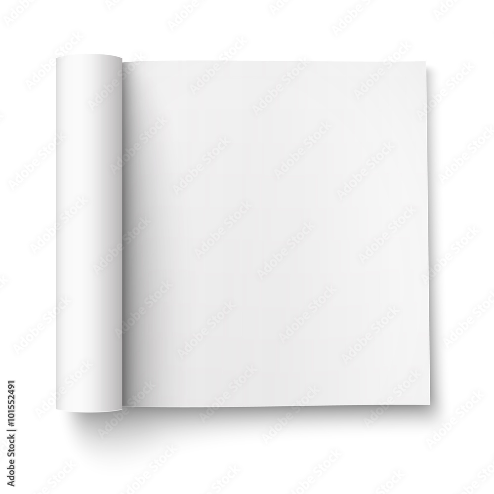 Blank open magazine template, square format. Blank open magazine template, square format.