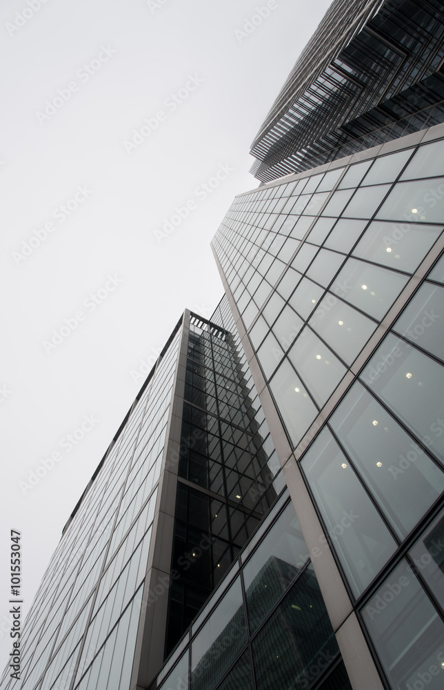  Modern glass skyscraper office building