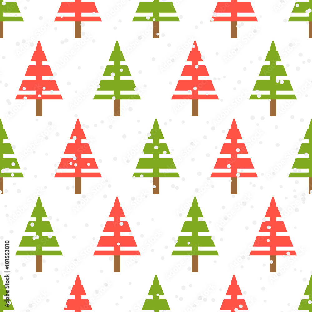 Seamless christmas pattern with christmas trees winter geometric Seamless christmas pattern with christmas trees winter geometric