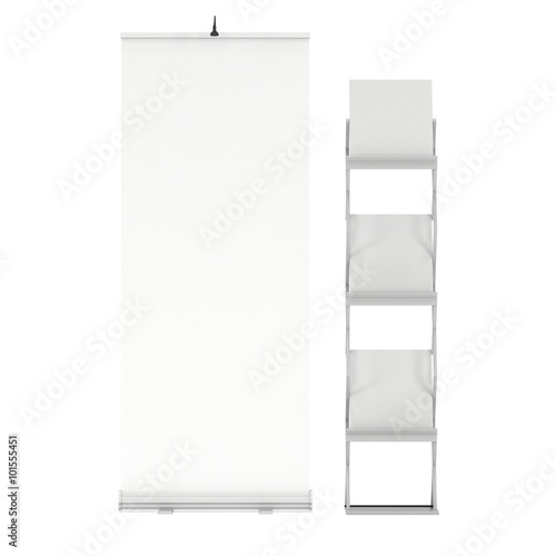 Trade show booth and magazine rack