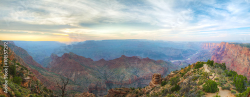 Scenic panoramic overview of the Grand Canyon