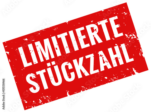 Limitierte Stückzahl Stempel rot grunge