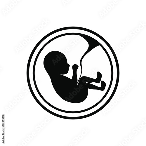Baby in womb icon