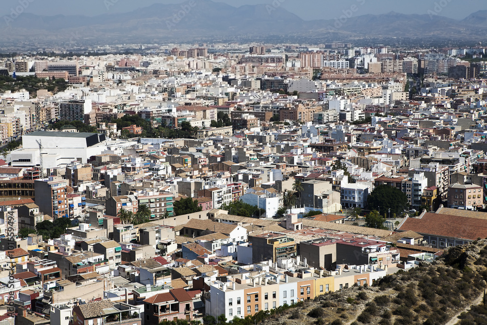 Cityscape viewed from the Santa Barbara castle. It is the second