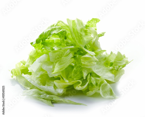 Heap of chopped iceberg lettuce