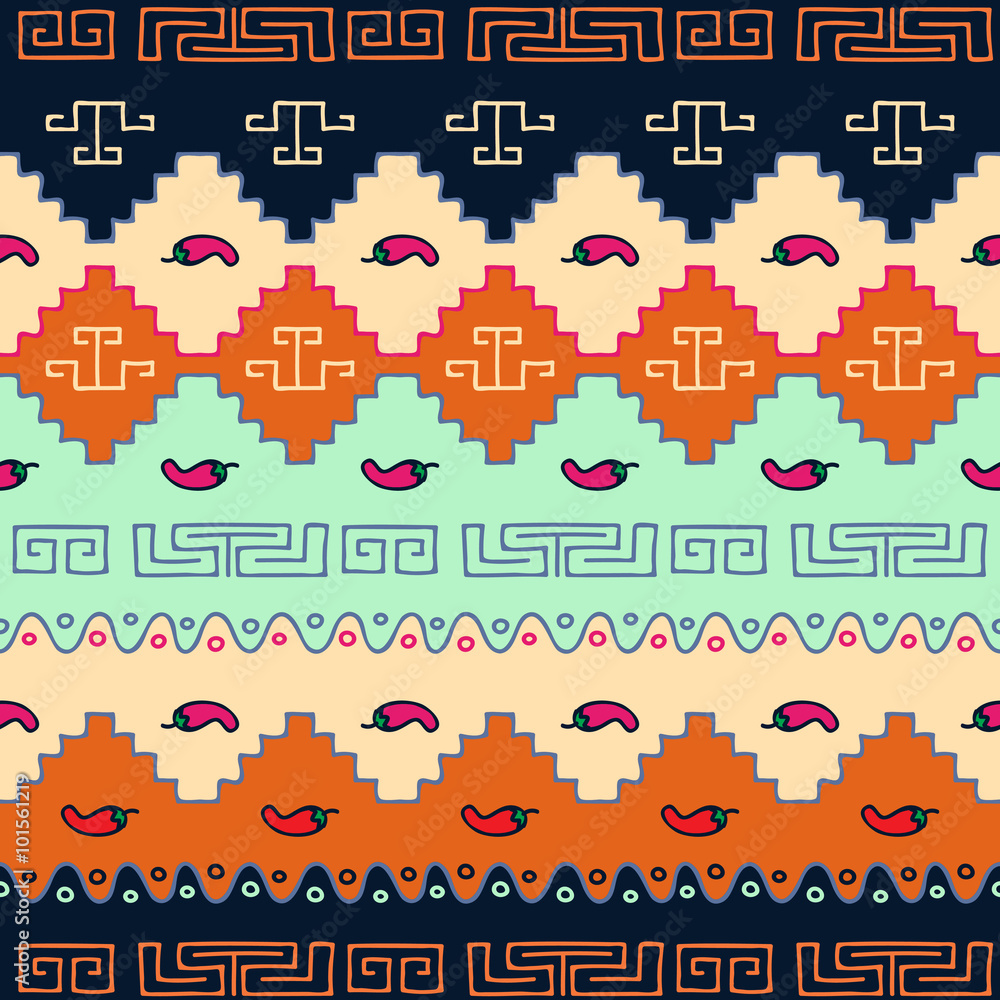 Mexican seamless pattern Mexican seamless pattern