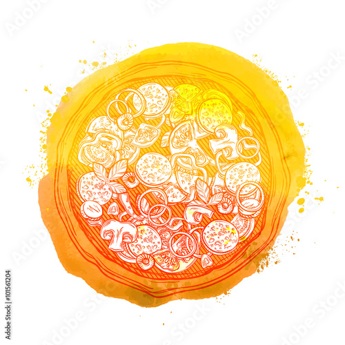 pizza. vector illustration