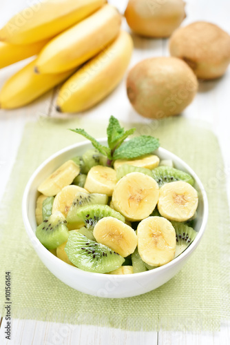 Fruit salad with kiwi and banana
