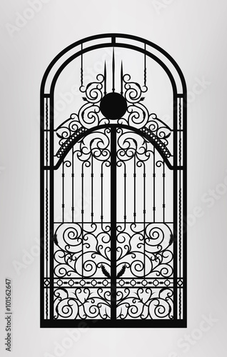 Forged gate door icon. Vector EPS10.
