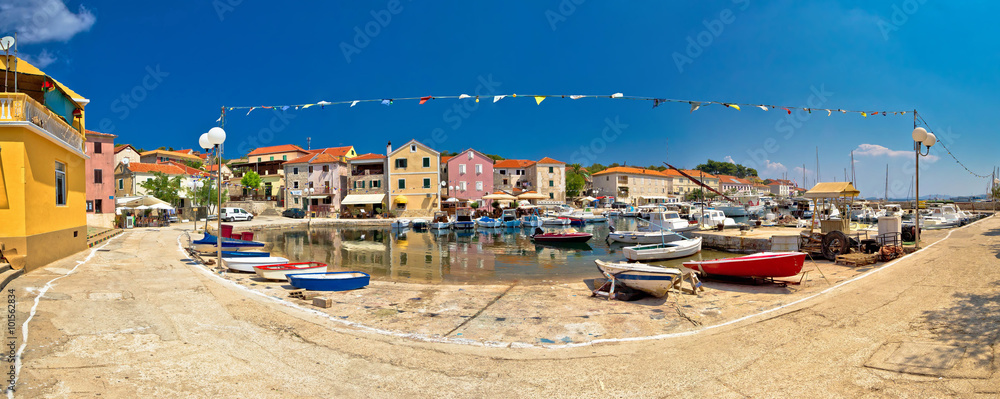 Mediterranean village of Sali panoramic waterfront
