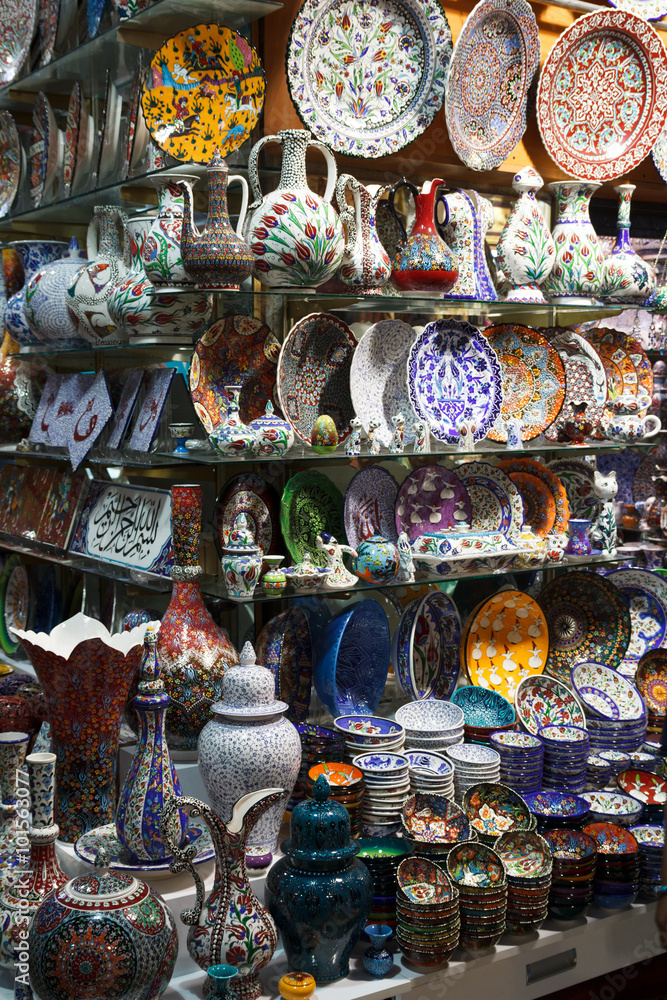 The Grand Bazaar, Market Stall, Istanbul, Turkey.