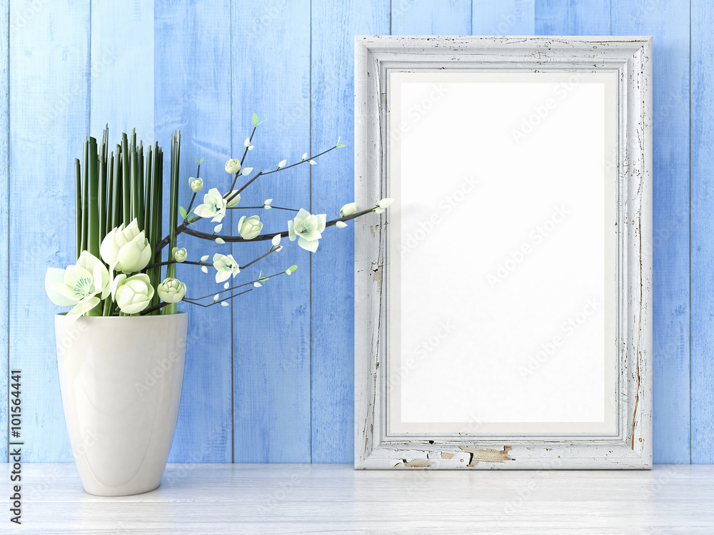 Empty modern style frame, 3D render Empty modern style frame, 3D render