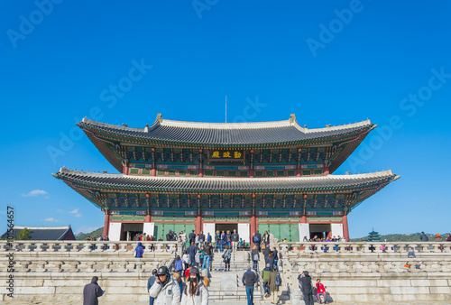Photography SEOUL, KOREA - October 30, 2015: Gyeongbokgung Palace, place of