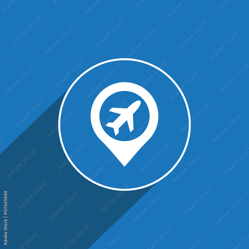 Airport with pin icon
