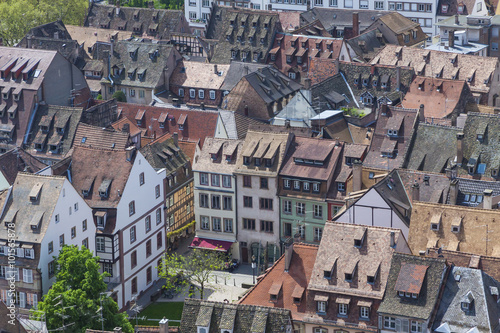 Roofs of Strasbourg city, Alsace, France