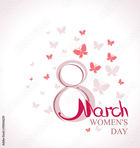Women's Day card. 8 March.