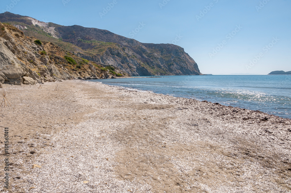 Wild beach on Zakynthos Island, Greece