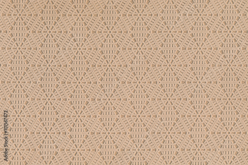 Beige leather texture with decorative pattern as background