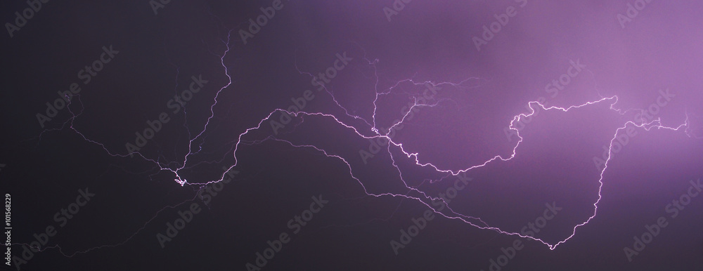 Fototapeta premium Storm and lightning at night II., abstract