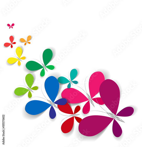 Vector colorful butterflies