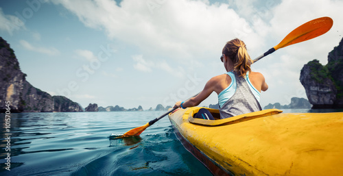 Tableau sur toile Kayaking
