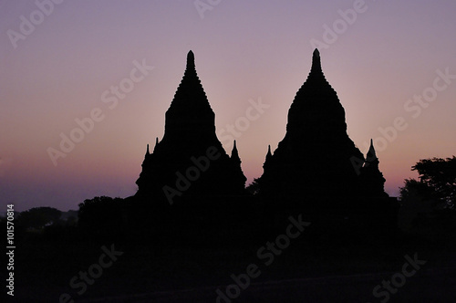 Temples of Bagan at night. Myanmar (Burma). © peterz