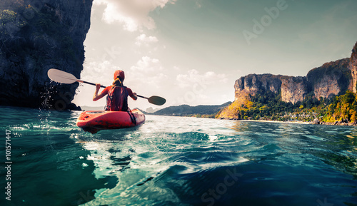 Lady with kayak