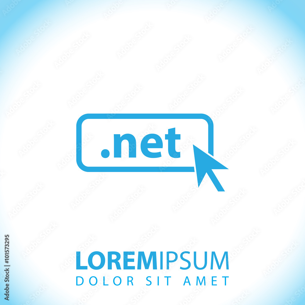 Domain NET icon. Top-level internet domain Domain NET icon. Top-level internet domain