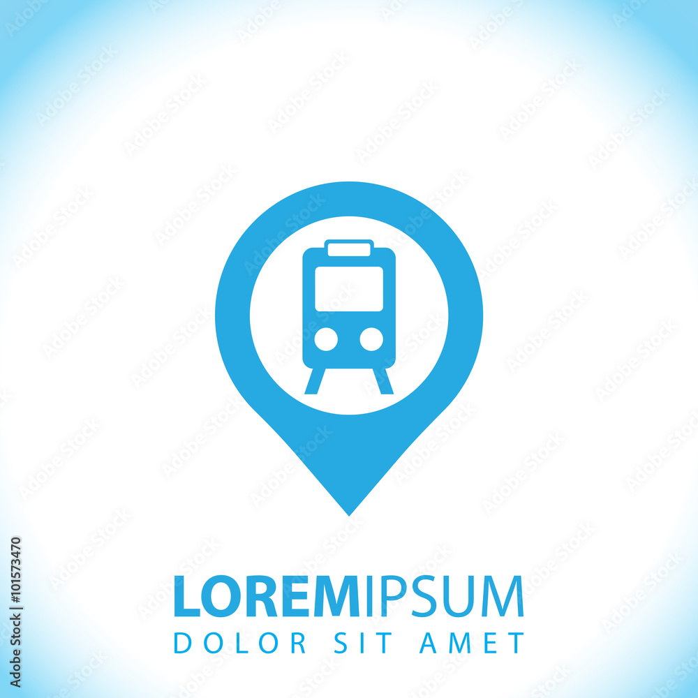 City railway station pin icon City railway station pin icon