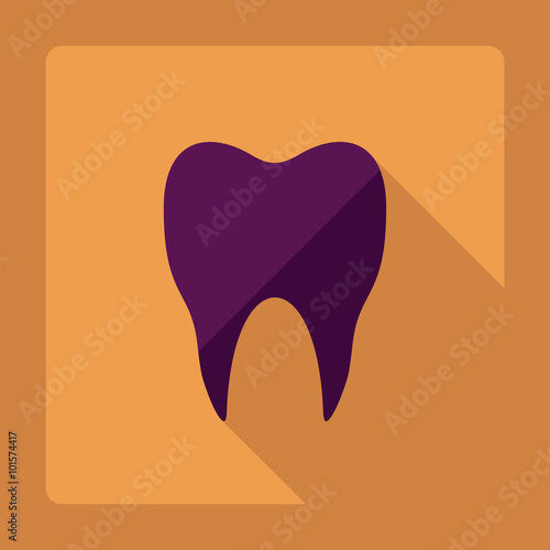 Flat modern design with shadow tooth