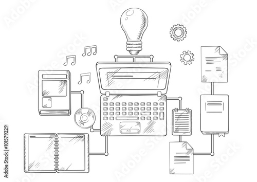 Web education and knowledge icons