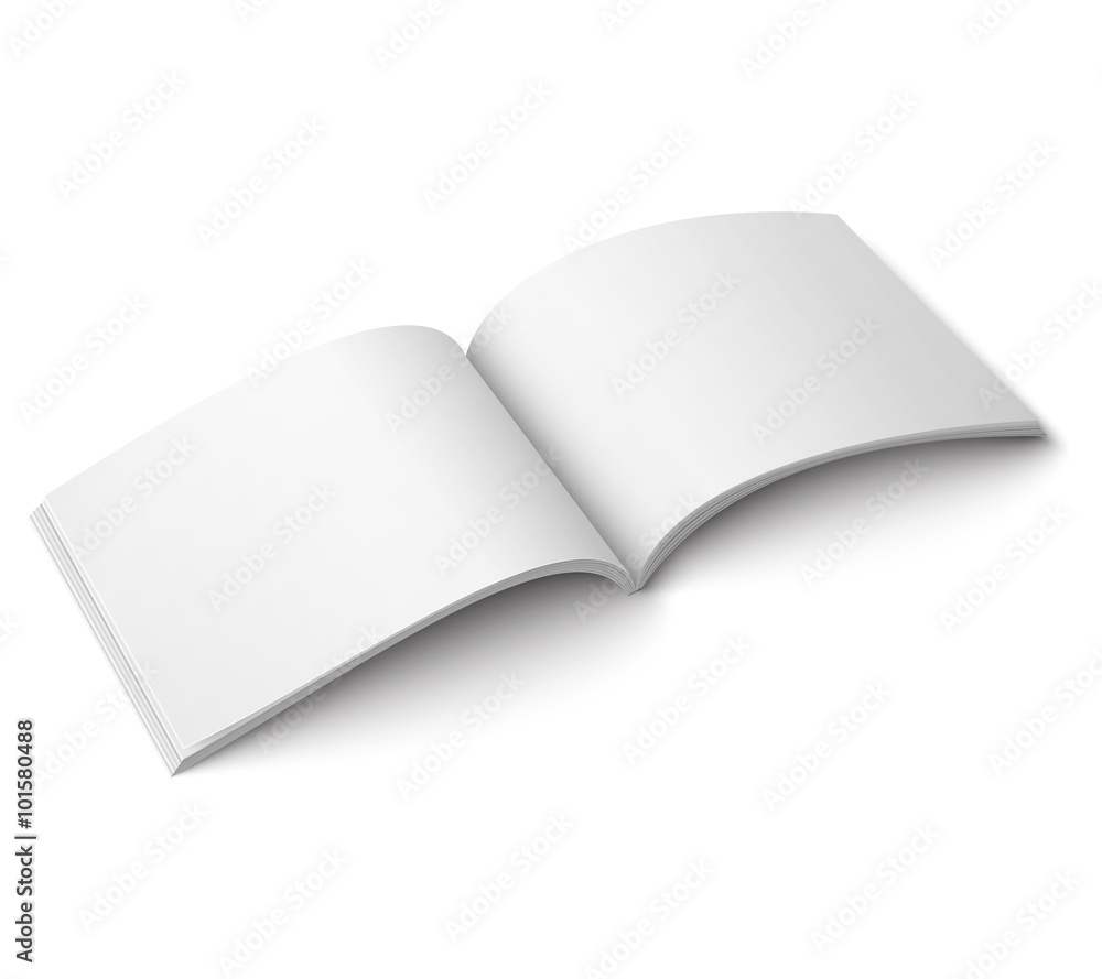 Blank open magazine template. Wide format Blank open magazine template. Wide format