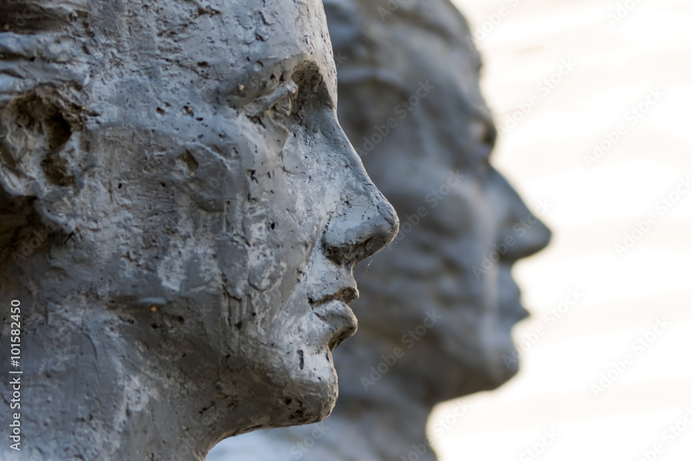 Sculpture - two people profile