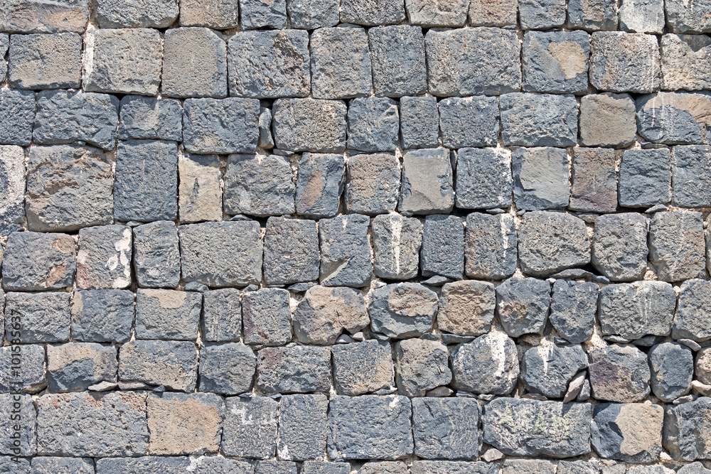 Masonry of a large square stone Masonry of a large square stone